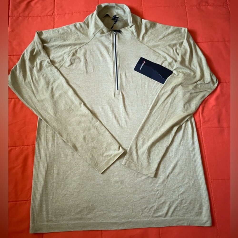 Lululemon Metal Vent Tech Mens XL Green 1/2 Zip Pullover  Long Sleeve